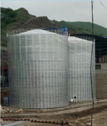 焦作粮食钢板仓的安装全过程不用热焊接